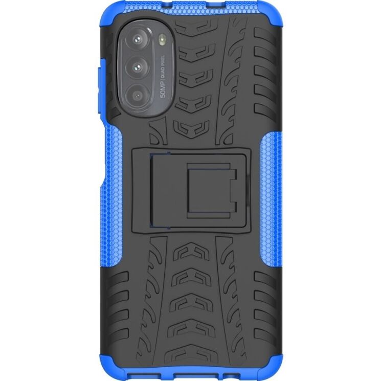 Защитный чехол UniCase Hybrid X для Motorola Moto G52 / G82 - Blue: фото 2 из 12