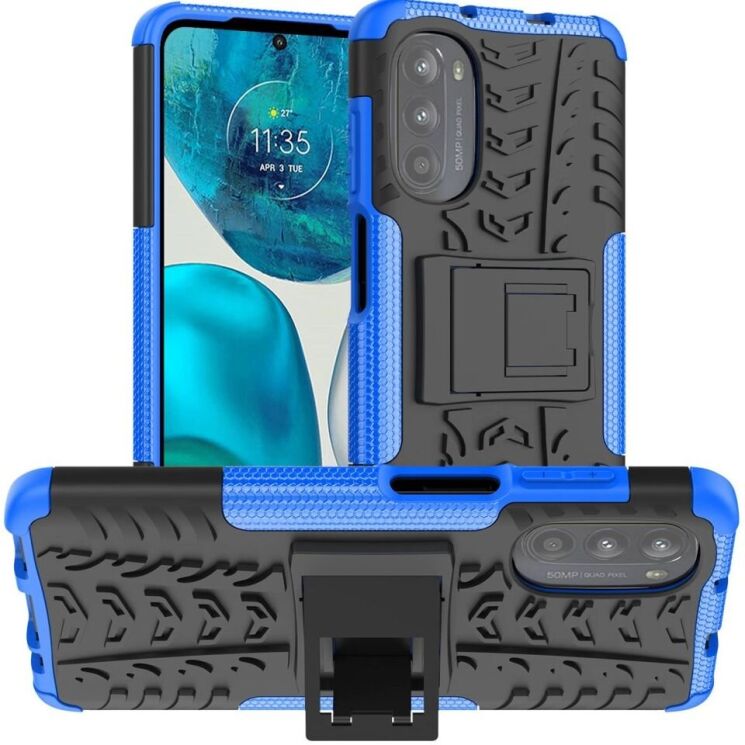 Защитный чехол UniCase Hybrid X для Motorola Moto G52 / G82 - Blue: фото 1 из 12