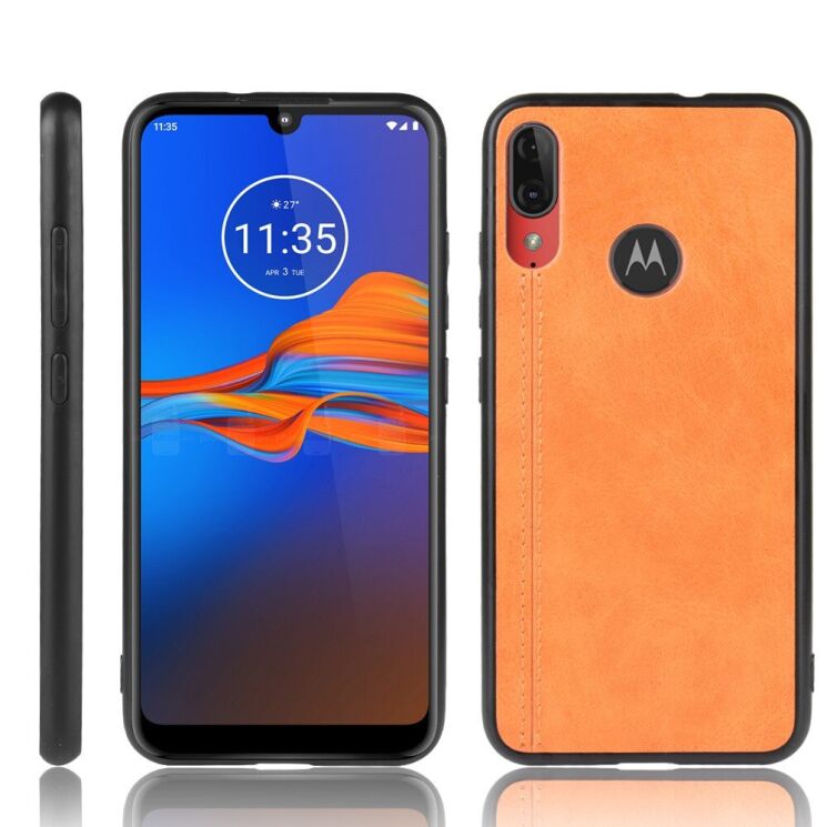 Защитный чехол UniCase Leather Series для Motorola Moto E6 Plus (XT2025) - Brown: фото 1 из 11