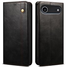 Захисний чохол UniCase Leather Wallet для Apple iPhone 17 Air - Black: фото 1 з 6