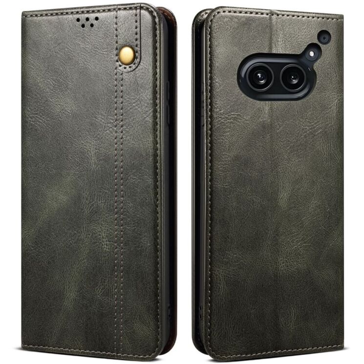 Защитный чехол UniCase Leather Wallet для Nothing Phone (2a) / Phone (2a) Plus - Green: фото 1 из 6