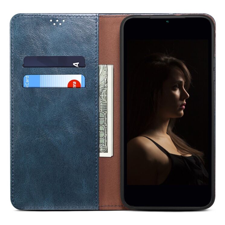 Защитный чехол UniCase Leather Wallet для Nothing Phone (3a) Pro - Blue: фото 2 из 6