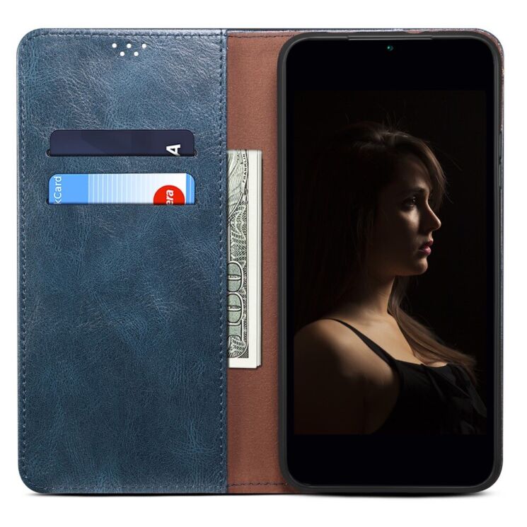 Защитный чехол UniCase Leather Wallet для Samsung Galaxy A55 (A556) - Blue: фото 2 из 7