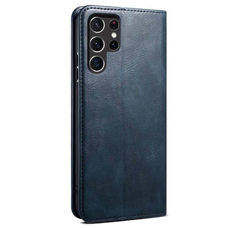 Защитный чехол UniCase Leather Wallet для Samsung Galaxy S22 Ultra - Blue: фото 4 из 30