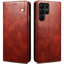 Защитный чехол UniCase Leather Wallet для Samsung Galaxy S25 Ultra (S938) - Brown: фото 1 из 7