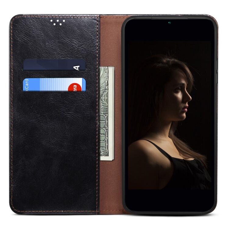 Защитный чехол UniCase Leather Wallet для Xiaomi Poco F7 Pro - Black: фото 2 из 7