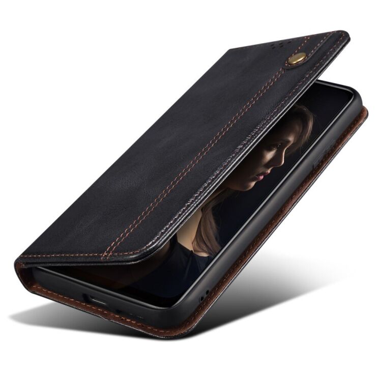 Защитный чехол UniCase Leather Wallet для Xiaomi Poco F7 Pro - Black: фото 4 из 7