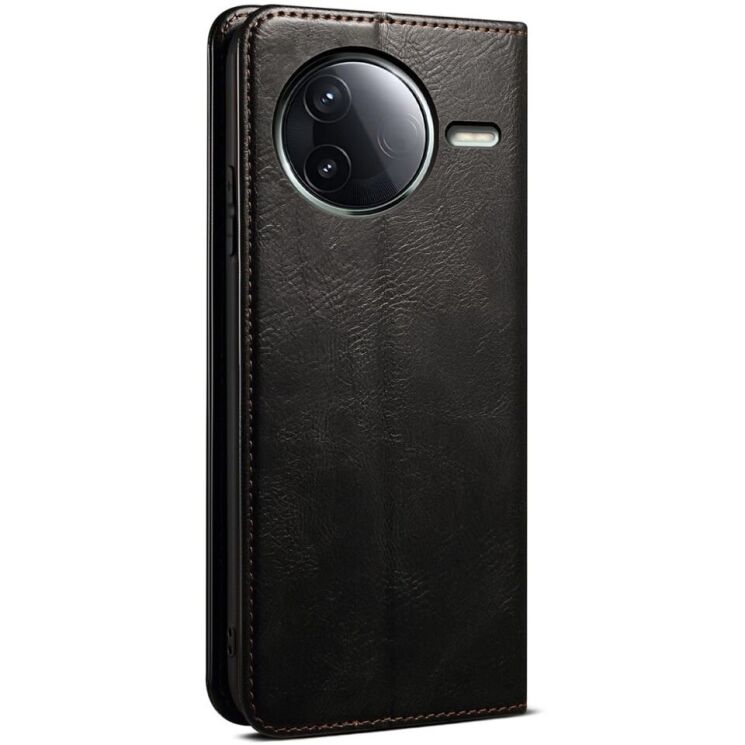 Защитный чехол UniCase Leather Wallet для Xiaomi Poco F7 Pro - Black: фото 6 из 7