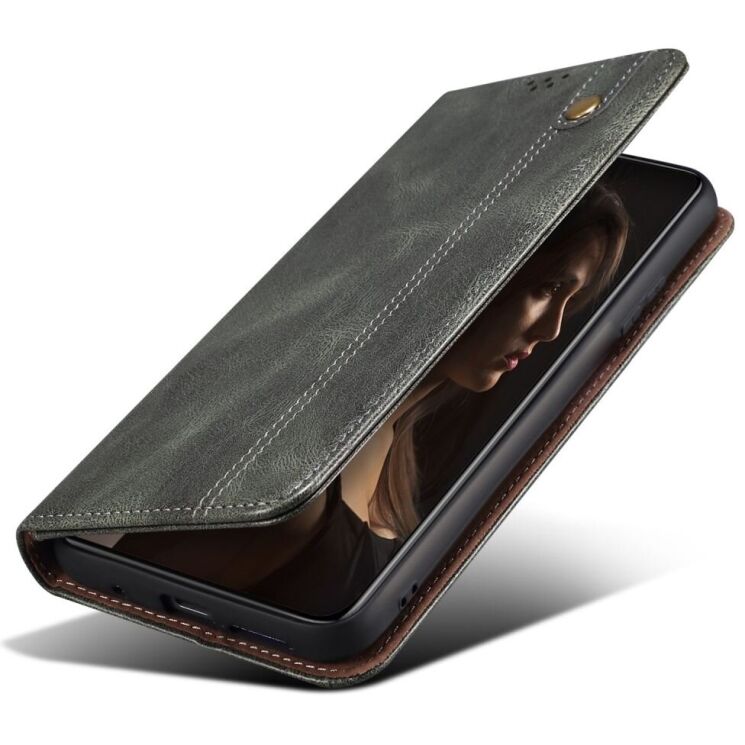 Защитный чехол UniCase Leather Wallet для Xiaomi Redmi Note 14 5G - Green: фото 4 из 10