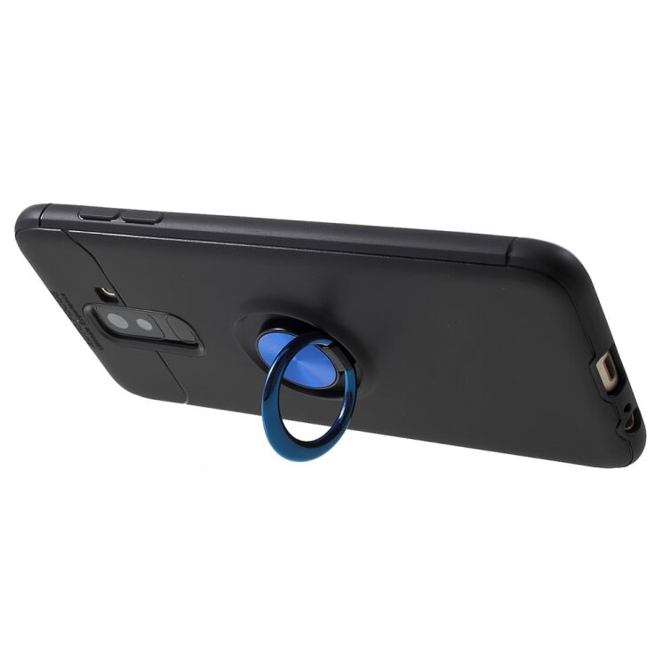 Защитный чехол UniCase Magnetic Ring для Samsung Galaxy J8 2018 (J810) - Black / Blue: фото 5 из 7