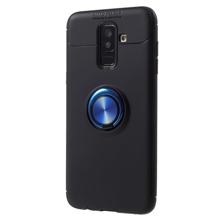 Защитный чехол UniCase Magnetic Ring для Samsung Galaxy J8 2018 (J810) - Black / Blue: фото 2 из 7