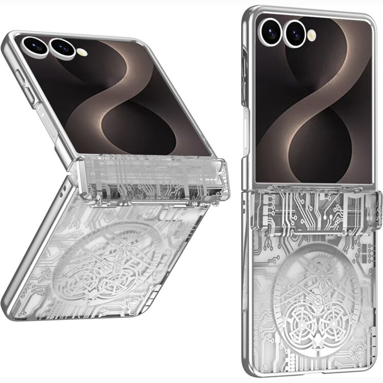 Захисний чохол UniCase Mechanical Legend для Samsung Galaxy Flip 8 - Silver (423510S) Захисний чохол UniCase Mechanical Legend для Samsung Galaxy Flip 8 - Silver: фото 1 з 7