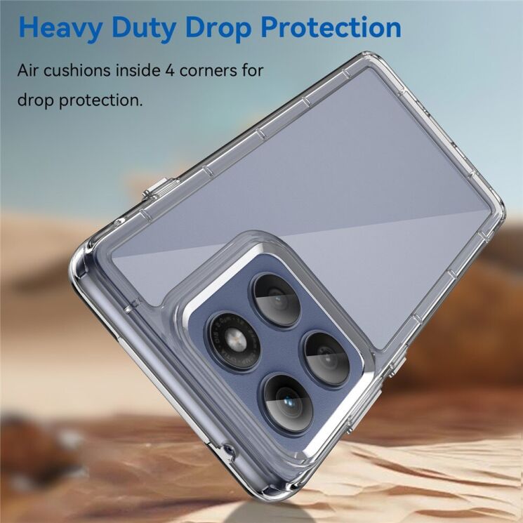 Захисний чохол UniCase Rugged Shield для Motorola Edge 60 Pro - Transparent Blue: фото 6 з 8