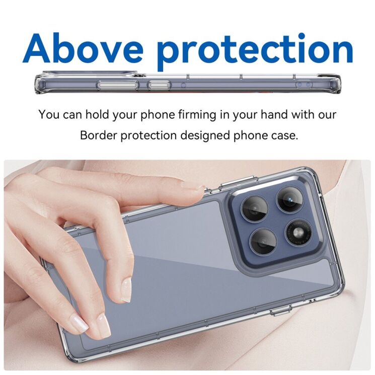 Захисний чохол UniCase Rugged Shield для Motorola Edge 60 Pro - Transparent Blue: фото 3 з 8