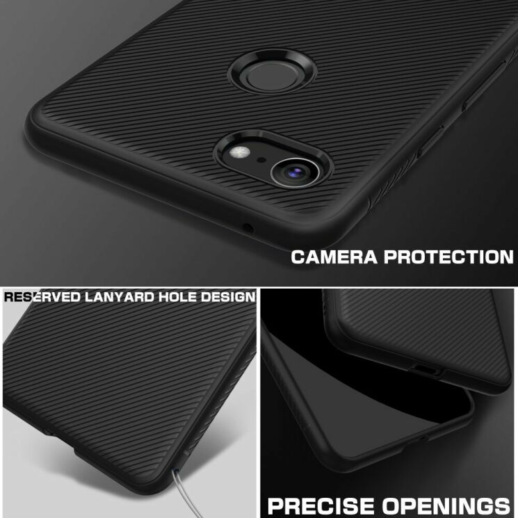 Защитный чехол UniCase Twill Soft для Google Pixel 3 XL - Black: фото 3 из 7