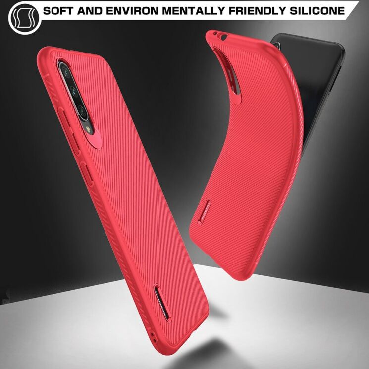 Защитный чехол UniCase Twill Soft для Xiaomi Mi A3 / Mi CC9e - Red: фото 3 из 8