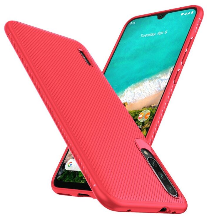 Защитный чехол UniCase Twill Soft для Xiaomi Mi A3 / Mi CC9e - Red: фото 2 из 8
