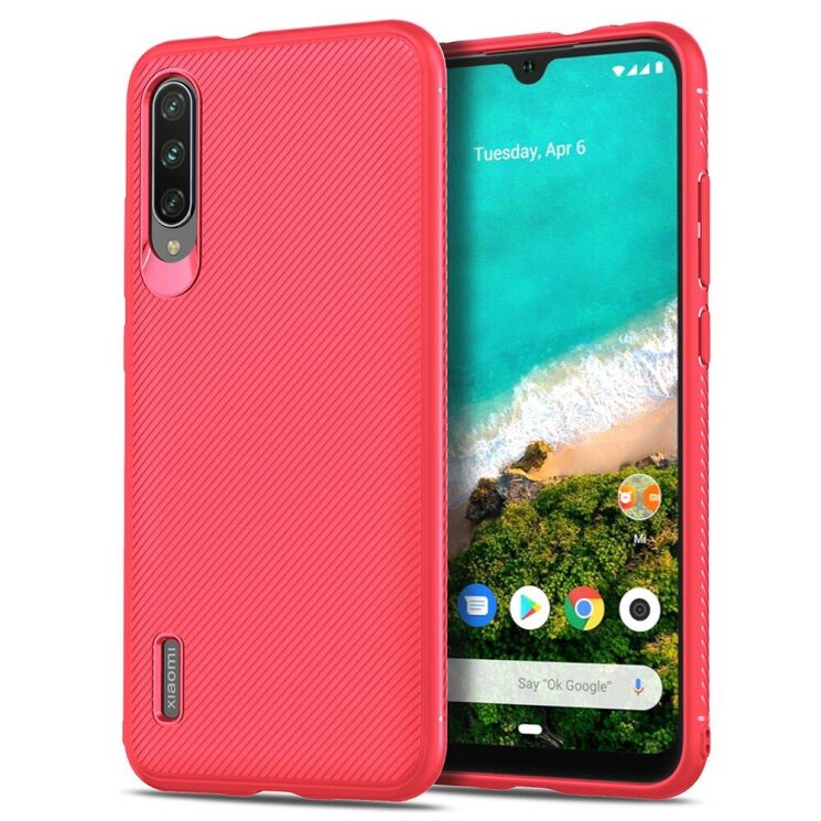 Защитный чехол UniCase Twill Soft для Xiaomi Mi A3 / Mi CC9e - Red: фото 1 из 8