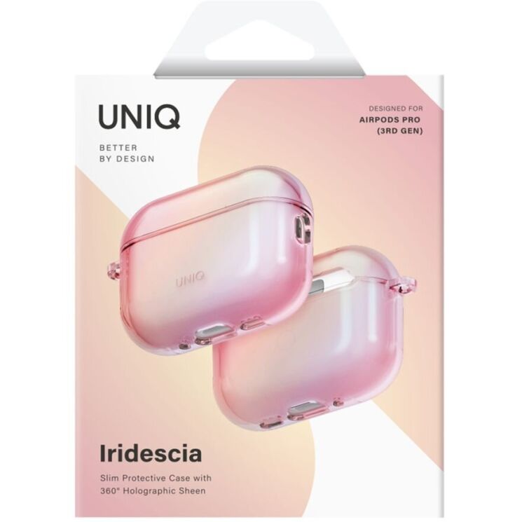 Защитный чехол UNIQ Iridescia (FH) для AirPods Pro 3 (UNIQ-AIRPODSPRO3-IRDPPRS) - Pink (390174P) Защитный чехол UNIQ Iridescia (FH) для AirPods Pro 3 (UNIQ-AIRPODSPRO3-IRDPPRS) - Pink: фото 6 из 8