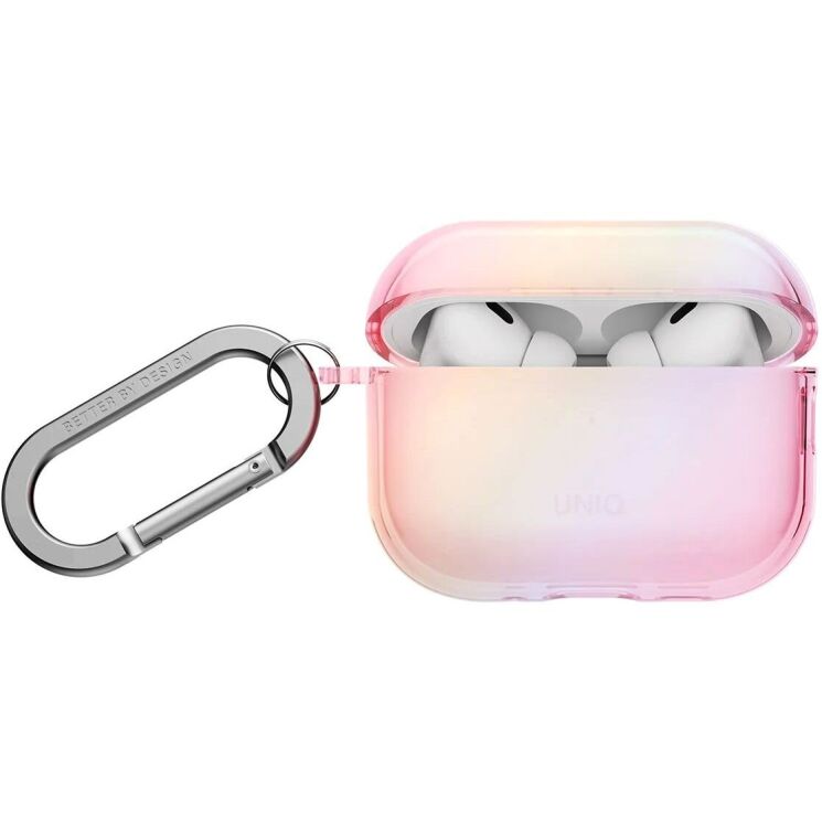 Защитный чехол UNIQ Iridescia (FH) для AirPods Pro 3 (UNIQ-AIRPODSPRO3-IRDPPRS) - Pink (390174P) Защитный чехол UNIQ Iridescia (FH) для AirPods Pro 3 (UNIQ-AIRPODSPRO3-IRDPPRS) - Pink: фото 2 из 8