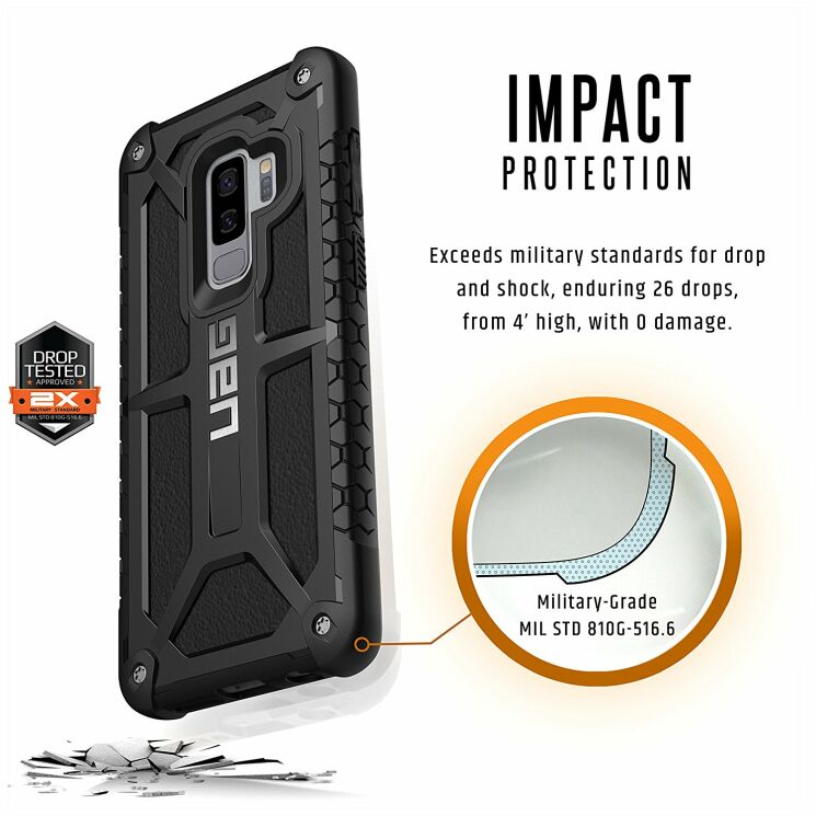 Защитный чехол URBAN ARMOR GEAR Monarch для Samsung Galaxy S9+ (G965) - Black: фото 7 из 8