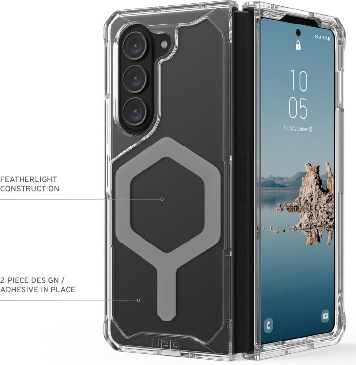 Защитный чехол URBAN ARMOR GEAR (UAG) Plyo Pro (FF) для Samsung Galaxy Fold 5 (214215114333) - Ice / Silver: фото 12 из 17