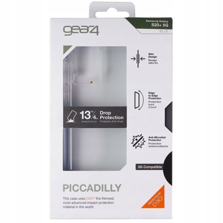 Захисний чохол Gear4 Piccadilly для Samsung Galaxy S20 Plus (G985) - Blue: фото 8 з 10