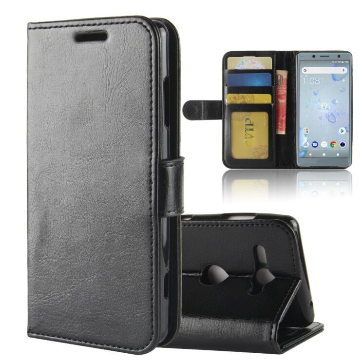 Чехол-книжка Deexe Wallet Style для Sony Xperia XZ2 Compact - Black: фото 1 из 10