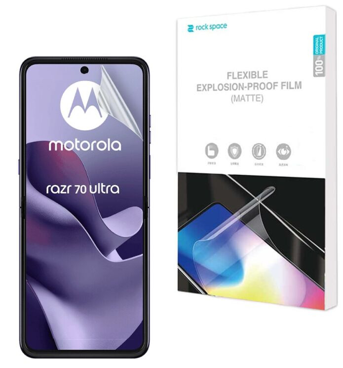 Антибликовая пленка на экран RockSpace Explosion-Proof Matte для Motorola Razr 70 Ultra: фото 1 из 8