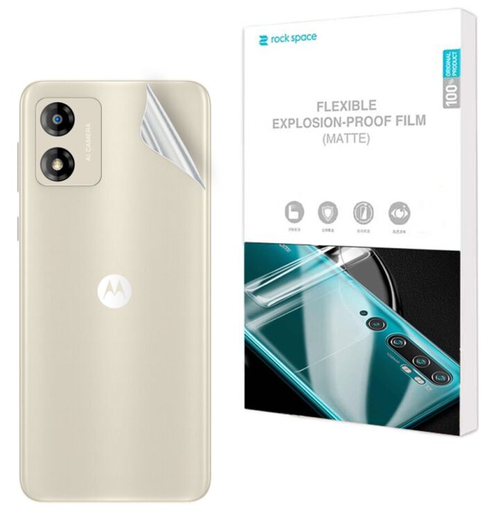 Антиблікова плівка на задню панель RockSpace Explosion-Proof Matte для Motorola Moto E13: фото 1 з 9