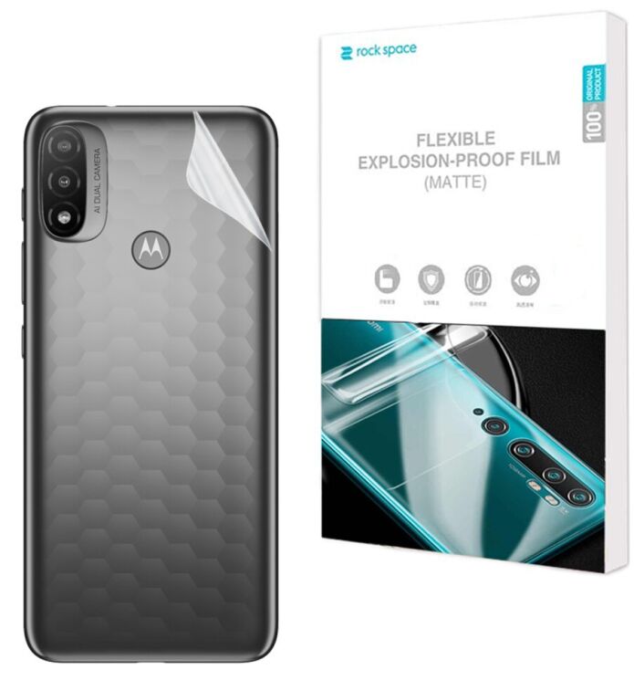 Антиблікова плівка на задню панель RockSpace Explosion-Proof Matte для Motorola Moto E20: фото 1 з 9