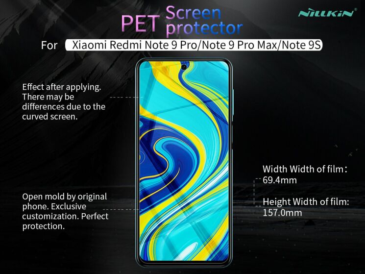 Антибликовая пленка NILLKIN Matte для Xiaomi Redmi Note 9 Pro / Note 9 Pro Max / Note 9s : фото 11 из 12