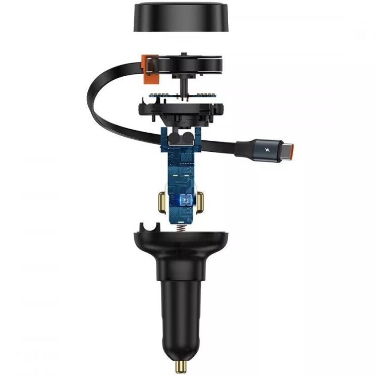 Автомобильное зарядное устройство Baseus Enjoyment Pro Retractable (60W) + кабель Type-C (C00057802111) - Black (923423B) Автомобильное зарядное устройство Baseus Enjoyment Pro Retractable (60W) + кабель Type-C (C00057802111) - Black: фото 6 из 9