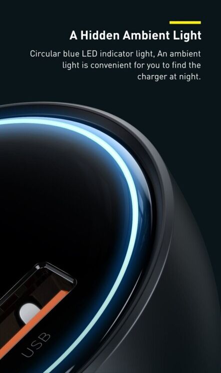 Автомобильное зарядное устройство Baseus Qualcomm Quick Charge 5 Technology 160W + кабель Type-C to Type-C (TZCCZM-0G) - Gray: фото 25 из 30