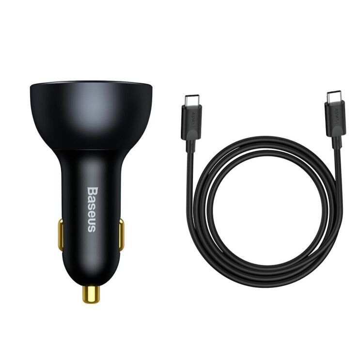 Автомобильное зарядное устройство Baseus Qualcomm Quick Charge 5 Technology 160W + кабель Type-C to Type-C (TZCCZM-0G) - Gray: фото 7 из 30