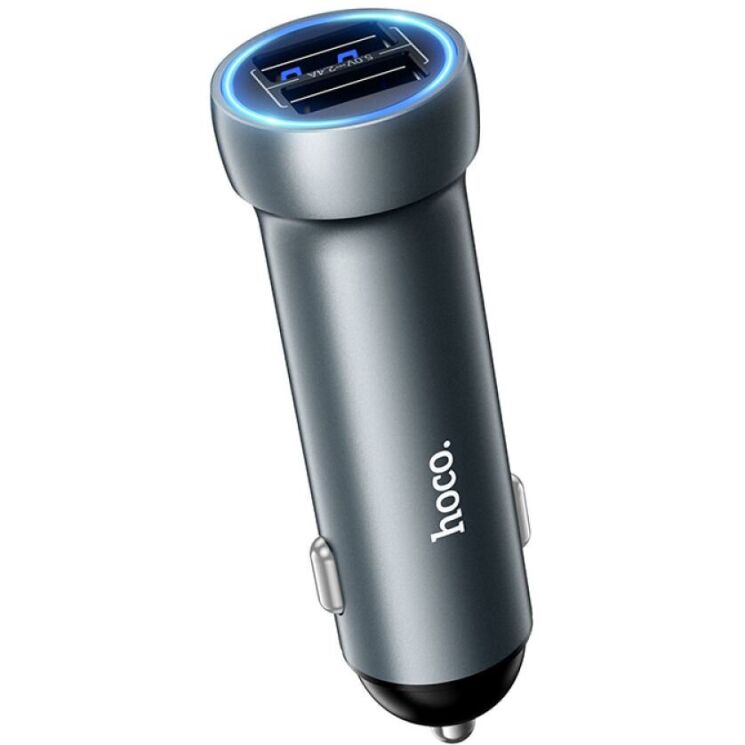 Автомобильное зарядное устройство Hoco Z54 15.5W (2USB) - Metal Grey: фото 1 из 5