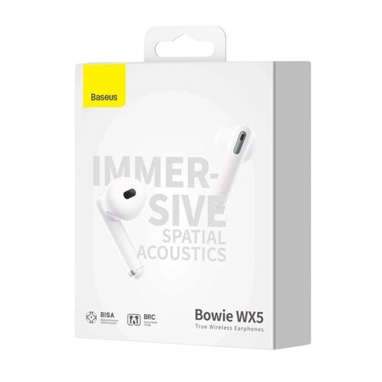 Беспроводные наушники Baseus Bowie WX5 A00051000213-00 - White: фото 8 из 29