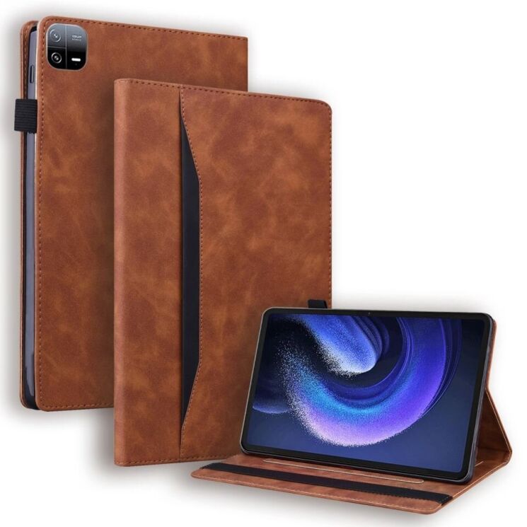 Чехол Deexe Business Style для Xiaomi Pad 6 / 6 Pro - Brown: фото 1 из 6