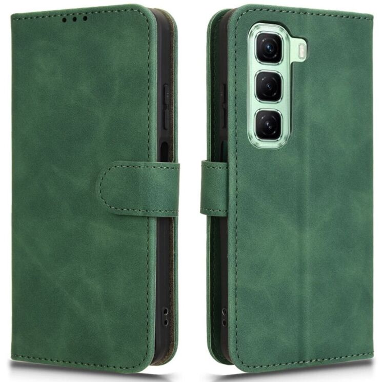 Чехол Deexe Classic Wallet для Infinix Hot 50 - Green: фото 1 из 7