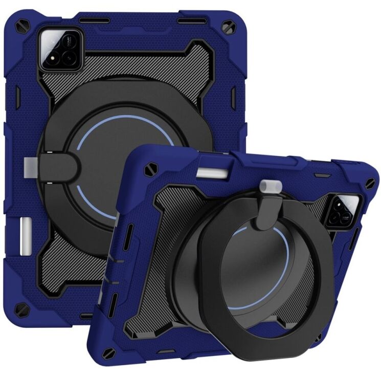 Чохол Deexe Grip Kickstand для Xiaomi Pad 7 / 7 Pro - Navy Blue: фото 1 з 21