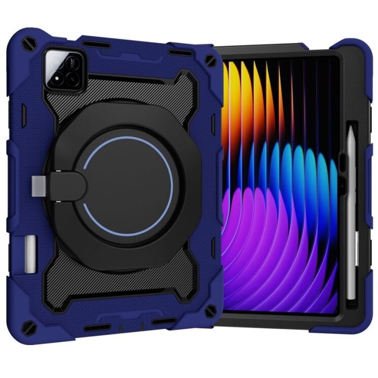 Чохол Deexe Grip Kickstand для Xiaomi Pad 7 / 7 Pro - Navy Blue: фото 5 з 21