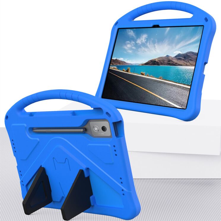 Чехол Deexe KickStand Cover для Lenovo Idea Tab Pro - Blue: фото 2 из 7