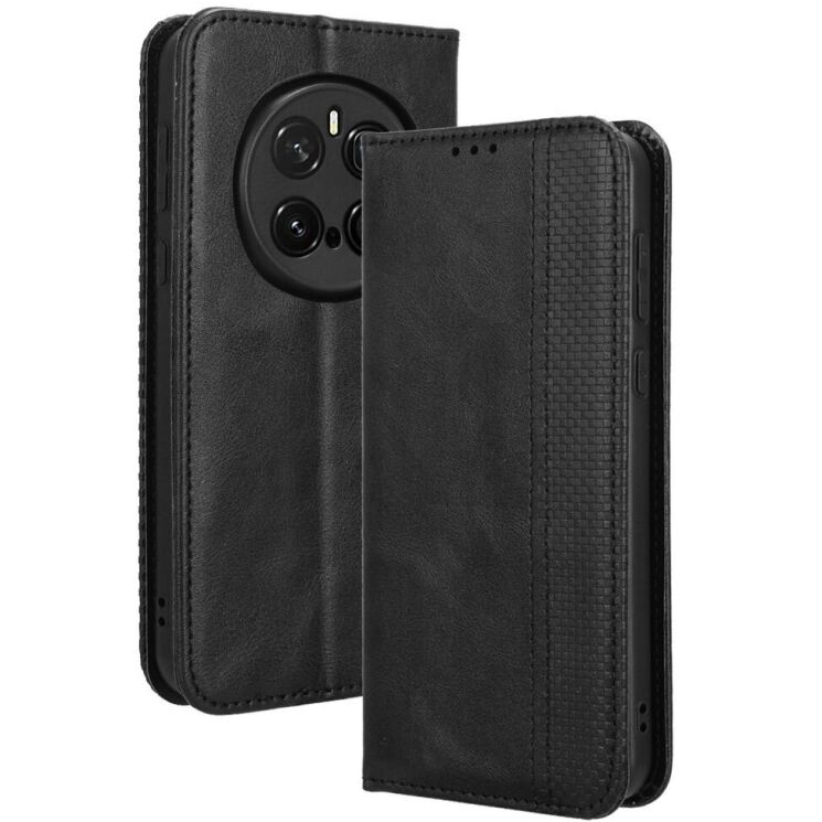 Чохол Deexe Retro Style для Honor Magic 7 Pro - Black: фото 1 з 7