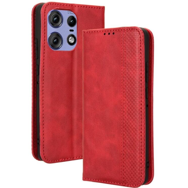 Чехол Deexe Retro Style для Motorola Edge 50 Pro - Red: фото 1 из 7