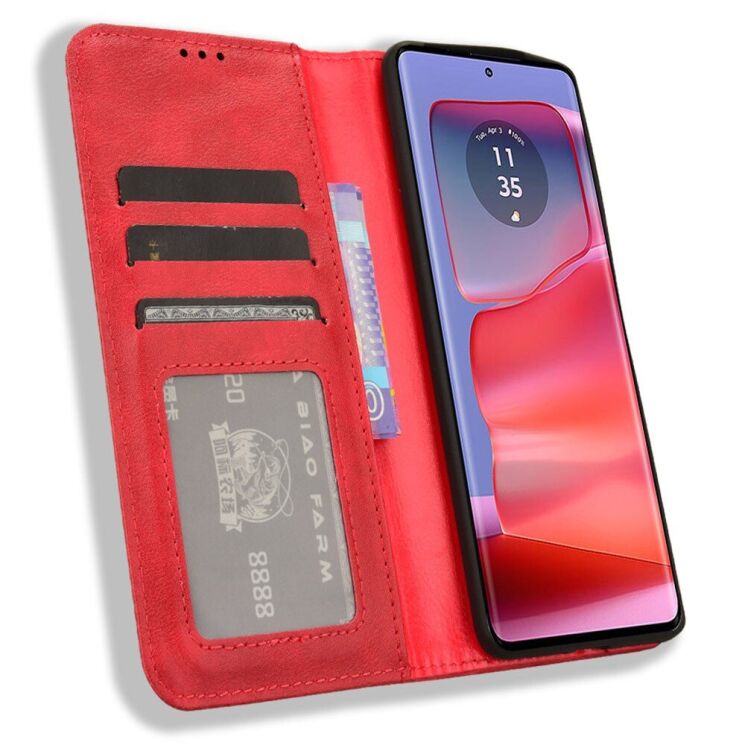 Чехол Deexe Retro Style для Motorola Edge 50 Pro - Red: фото 2 из 7