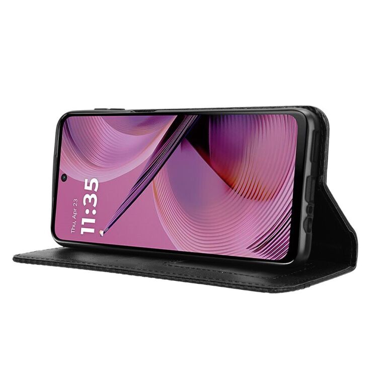 Чохол Deexe Retro Style для Motorola Moto G55 - Black: фото 3 з 7