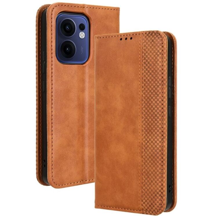 Чехол Deexe Retro Style для OPPO Reno 13 F/FS 5G - Brown: фото 1 из 7