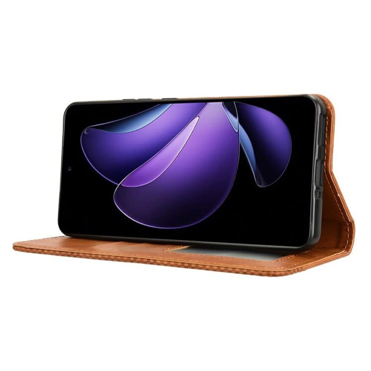 Чехол Deexe Retro Style для OPPO Reno 13 F/FS 5G - Brown: фото 4 из 7