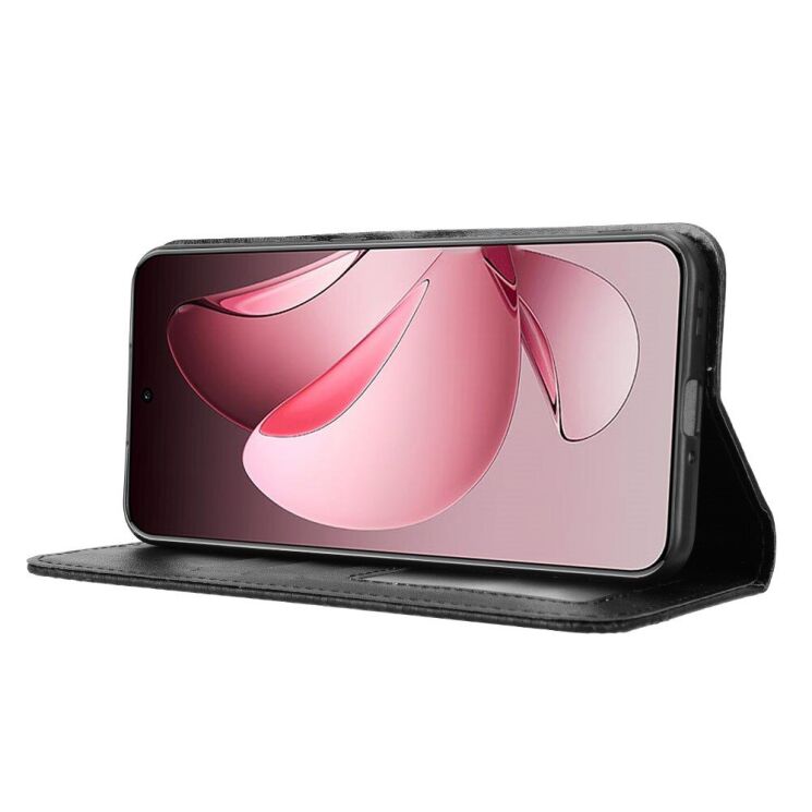 Чохол Deexe Retro Style для OPPO Reno 13 Pro 5G - Black: фото 3 з 7