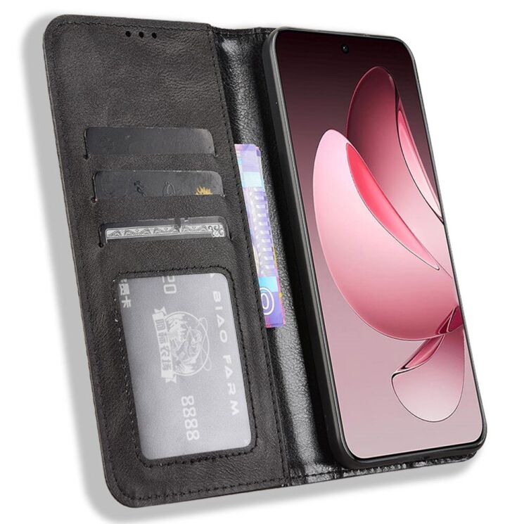 Чохол Deexe Retro Style для OPPO Reno 13 Pro 5G - Black: фото 2 з 7